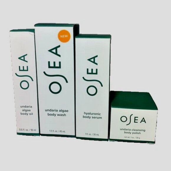 OSEA Body Care Set Hyaluronic Body Serum/Algae Oil/Body Wash/Polish Set 4pc NEW! - Picture 4 of 4